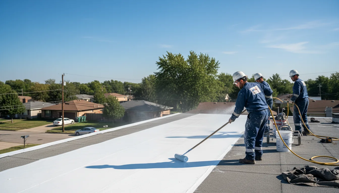 Commercial roof coating in Santa Elena, TX near me